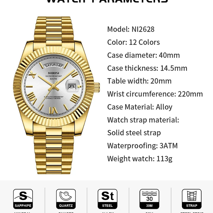 Luxury Men’s Watch - BY NIBOSI